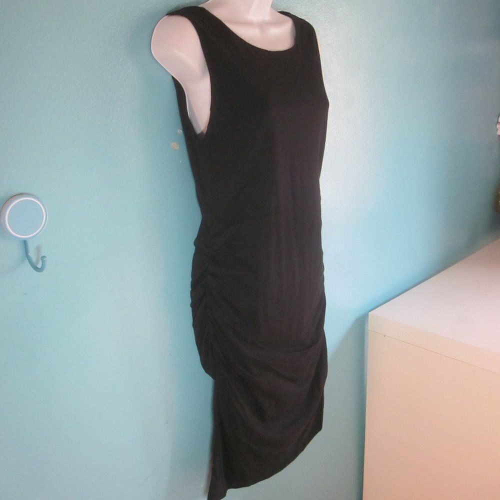 FIRTH Womens Size M Ruched Stretch Bodycon Dress Cotton Fitted Tank Cutout Back